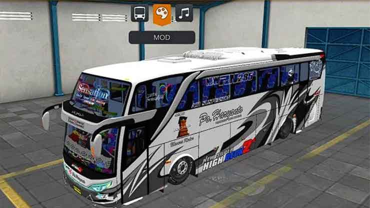 Mod Bussid PO Haryanto Jetbus 2 SHD Hino RK