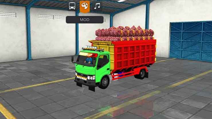 Truck Hino 300 Dump Kalimantan Red Green