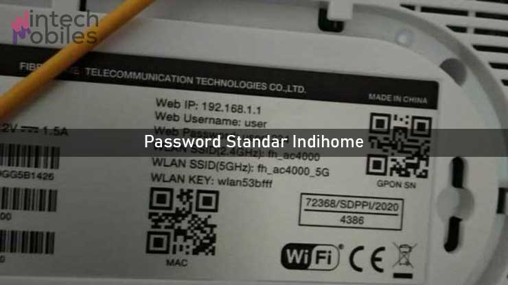 Password Standar Indihome