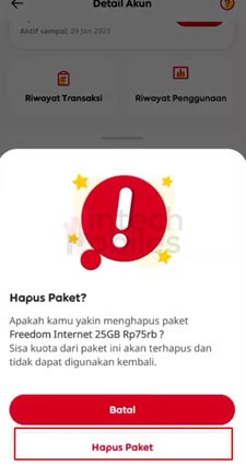 cara berhenti paket freedom internet Indosat